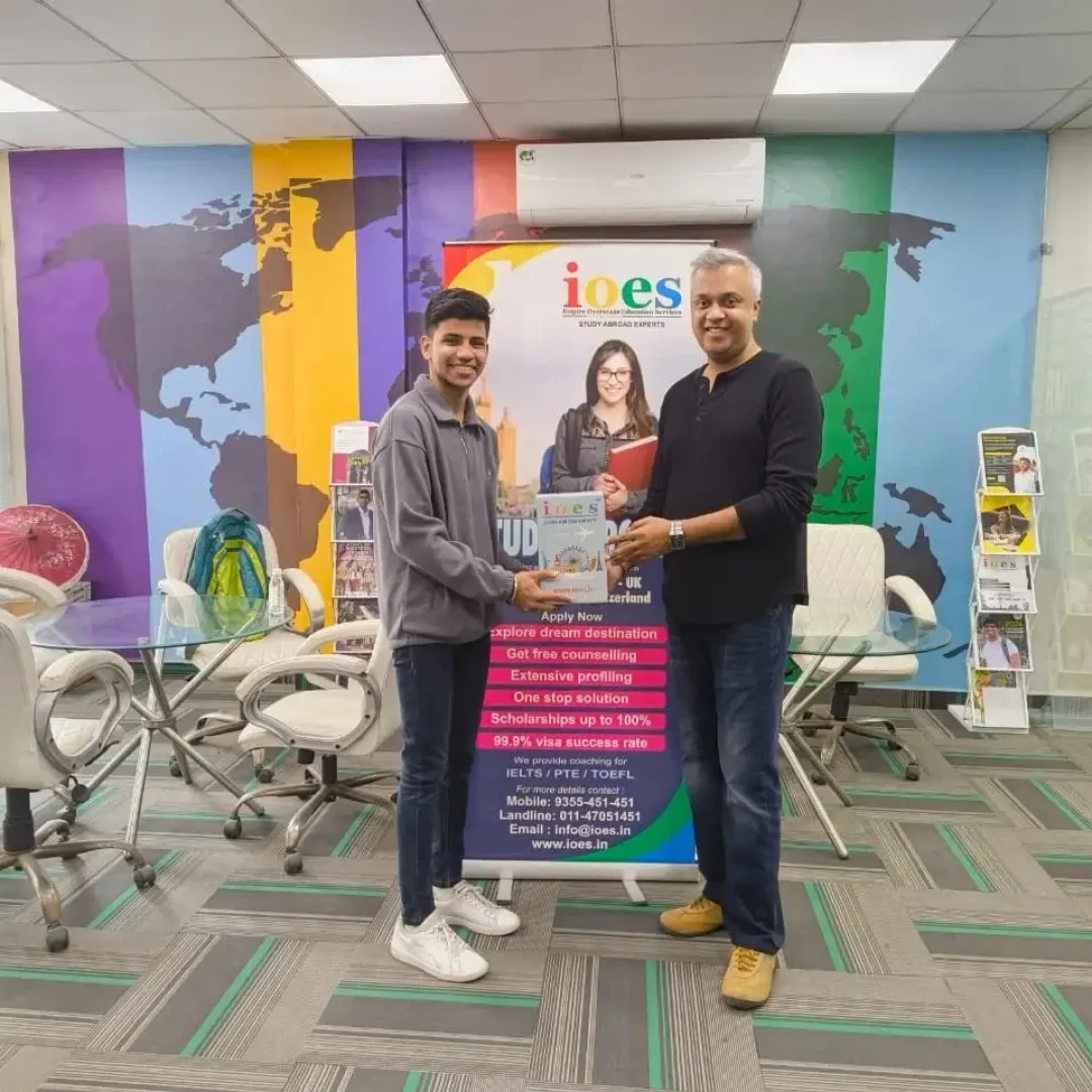 Study Abroad Consultants in Ghaziabad guiding a student at IOES office